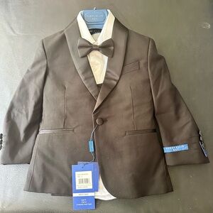NWT Perry Ellis 5 piece black boys suit sz 3 MSRP $249